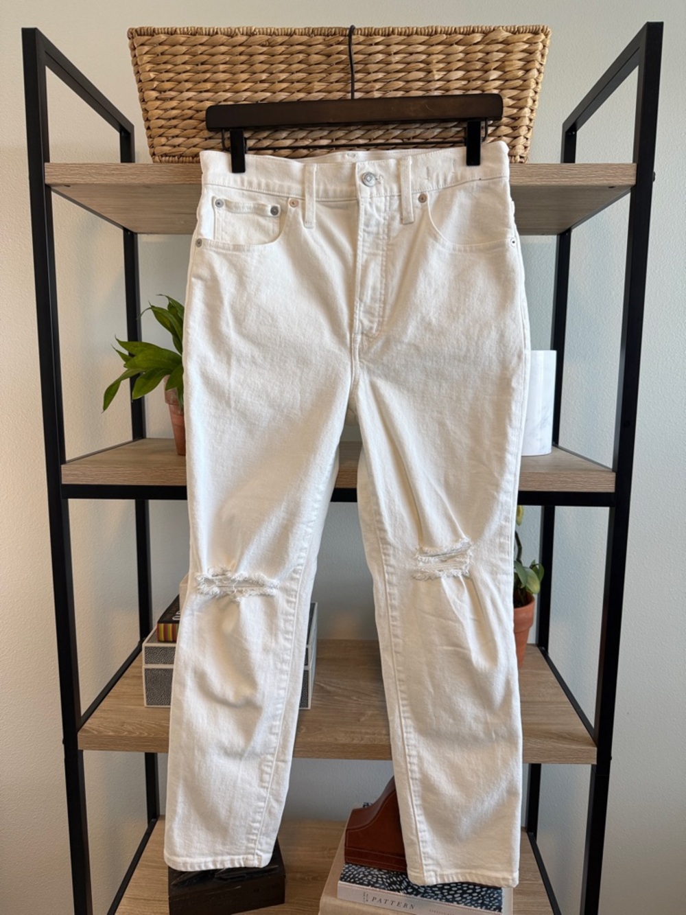 Madewell High-Rise The Perfect Vintage Crop Jeans White, 28